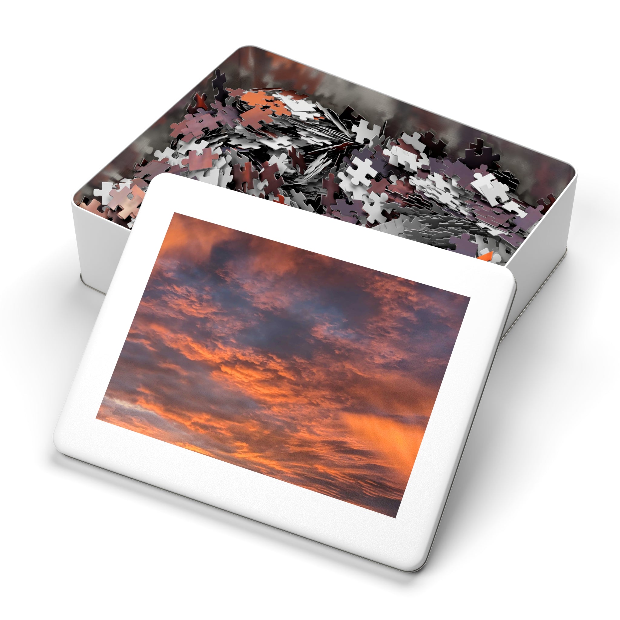Sunset Sky Jigsaw Puzzle — Scenic Puzzle with Tin