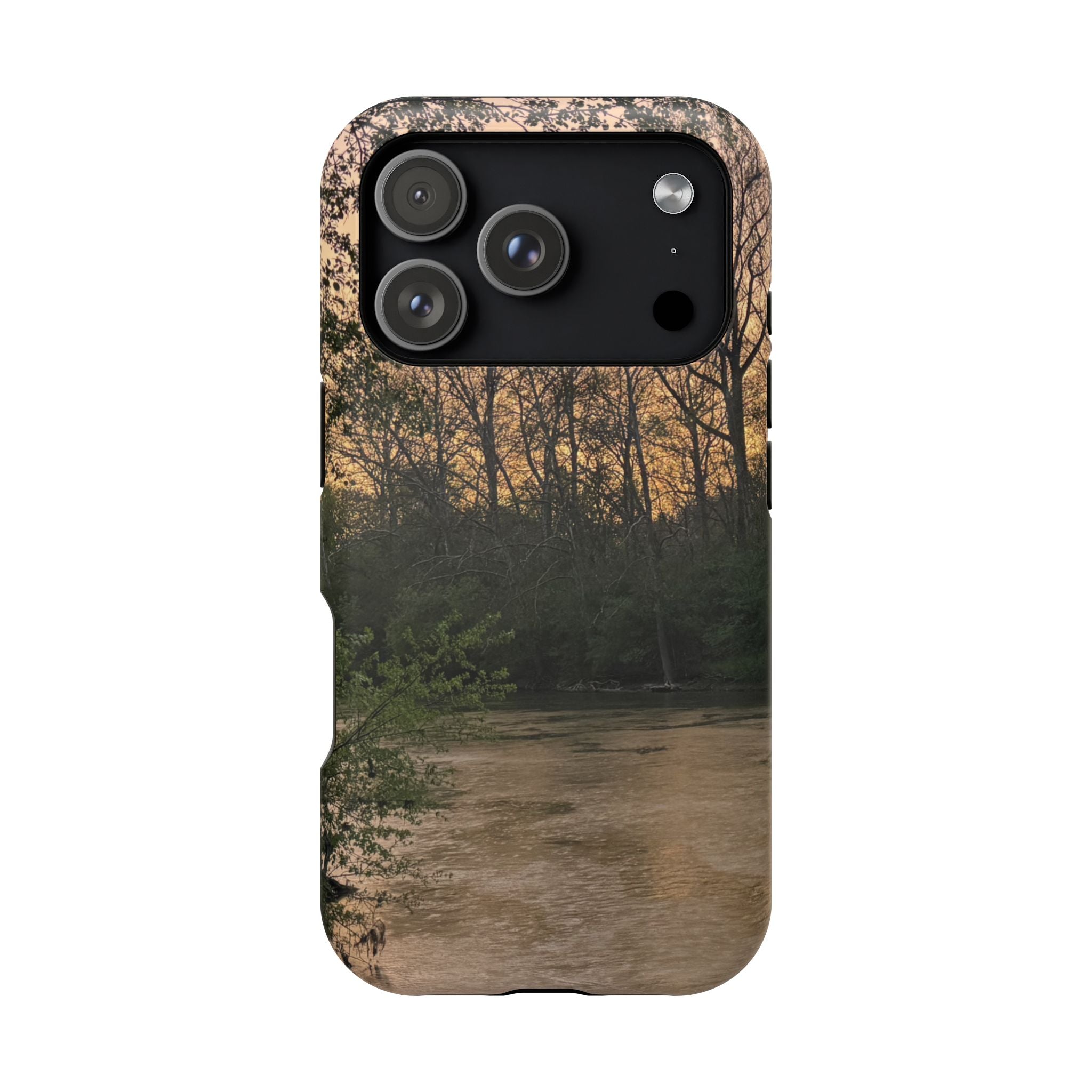 Nature River Sunset Phone Case — Magnetic Impact‑Resistant