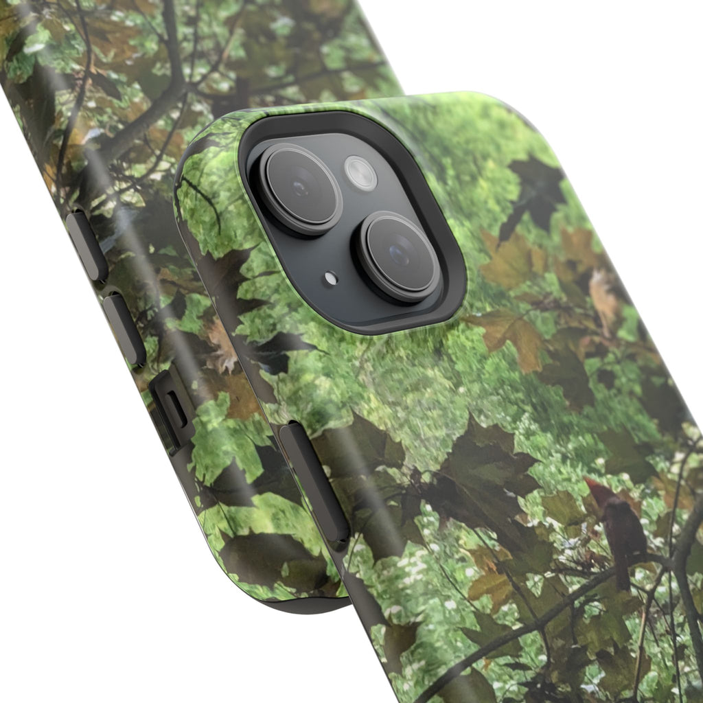 Camo Woodland Phone Case — Magnetic Impact‑Resistant iPhone Cover