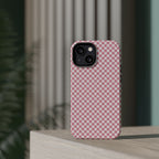 Pink Gingham Magnetic Impact-Resistant Phone Case