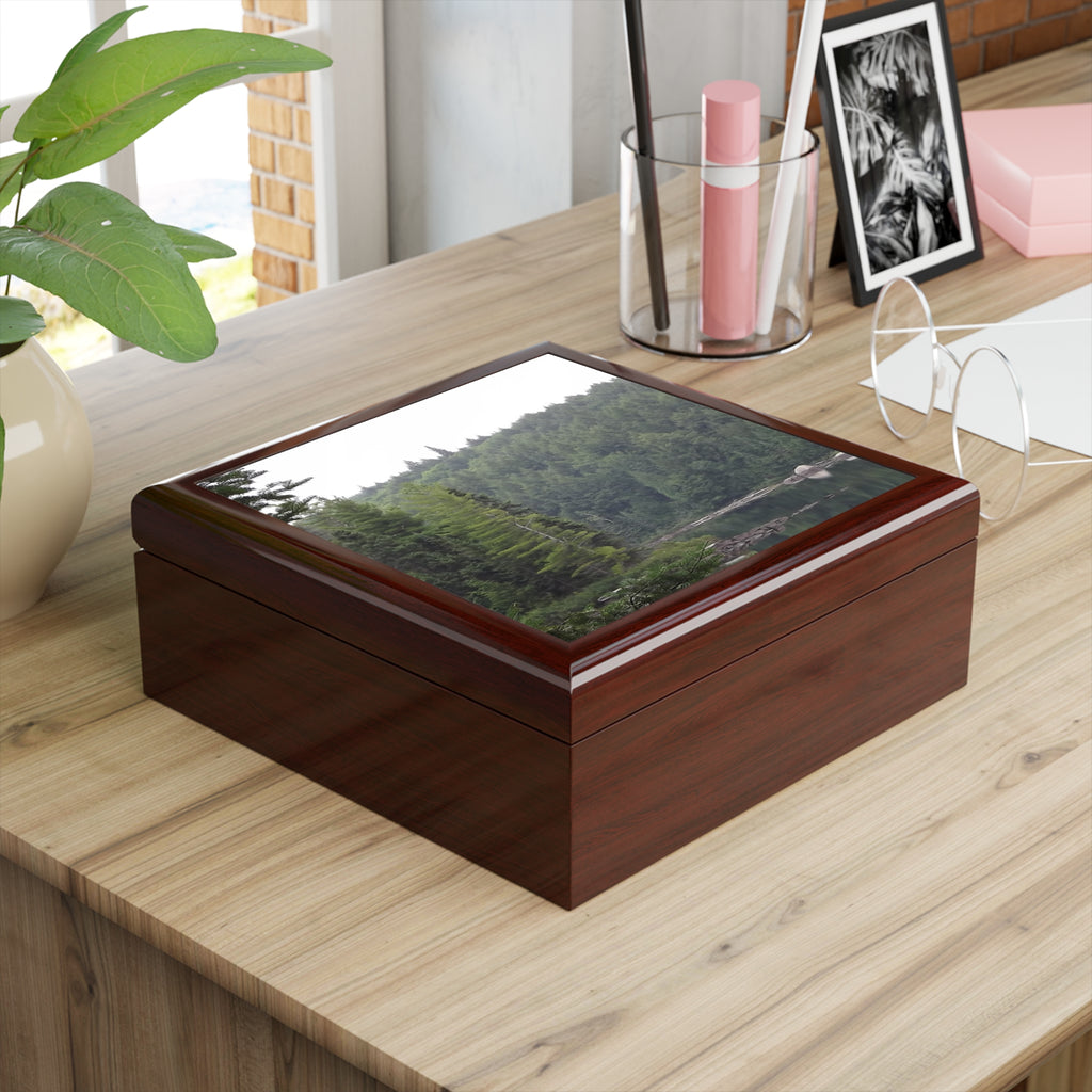 Forest Lake Jewelry Box – Scenic Nature Keepsake Box