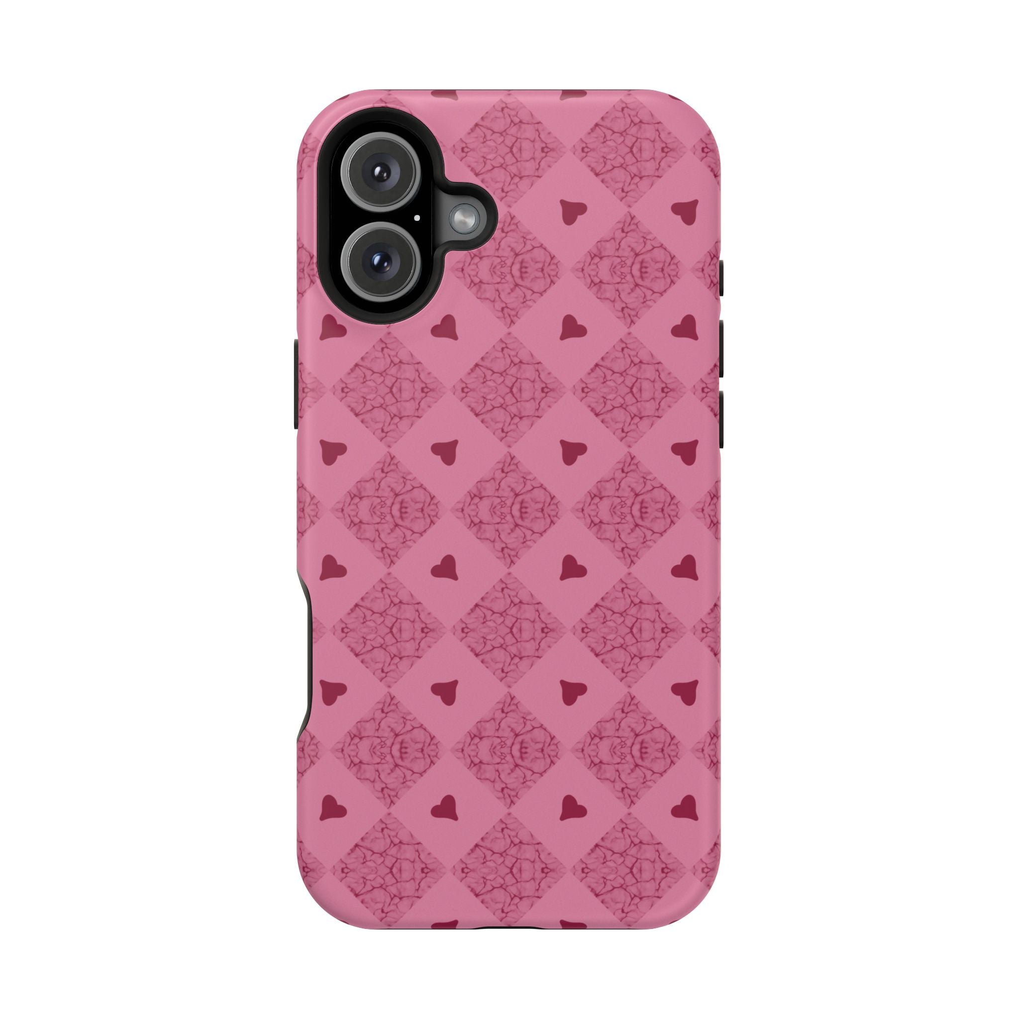 Pink Vintage Hearts Magnetic Impact-Resistant Phone Case