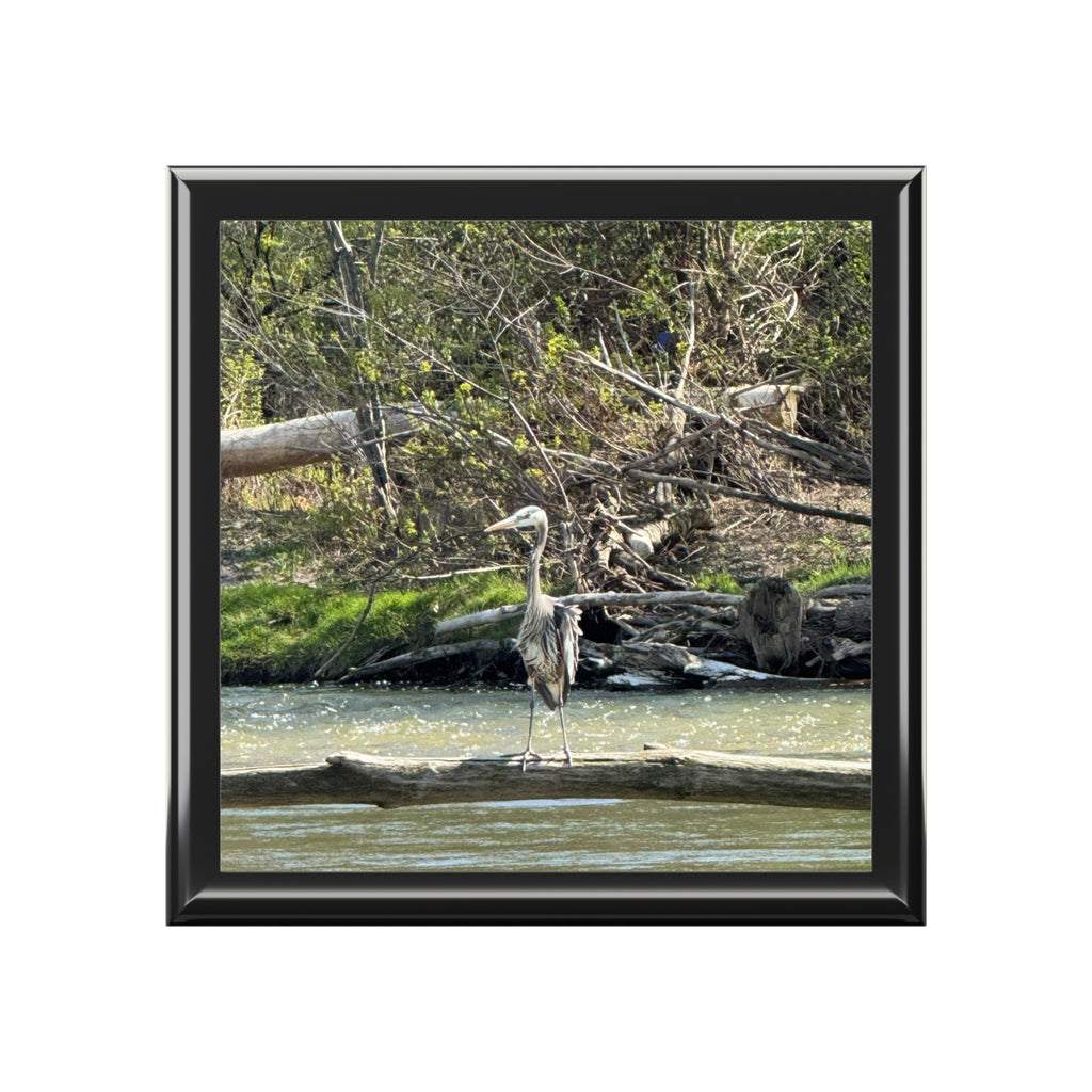 Heron River Jewelry Box — Nature Photo Keepsake Box