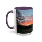 Sunset Silhouette In Derby, UK Coffee Mug — Scenic Tree Silhouette at Dusk (11/15oz)