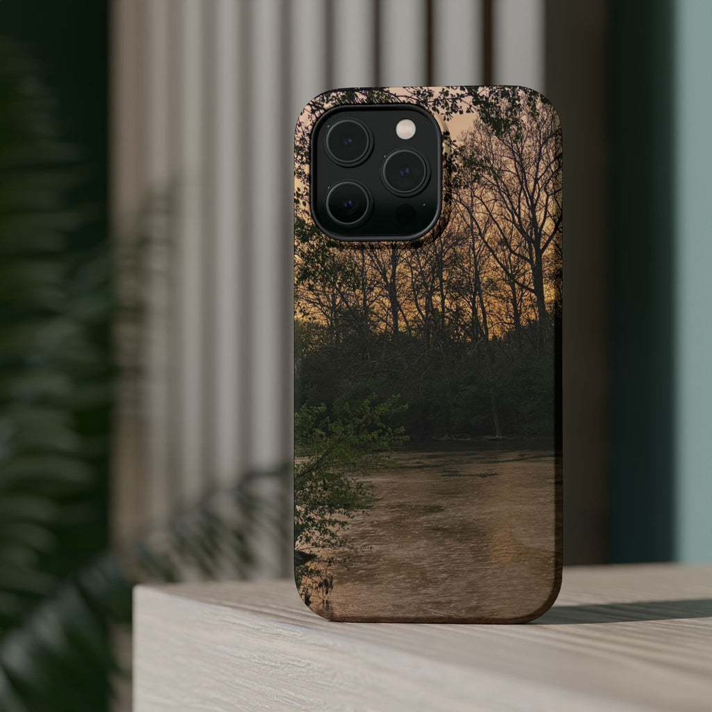 Nature River Sunset Phone Case — Magnetic Impact‑Resistant