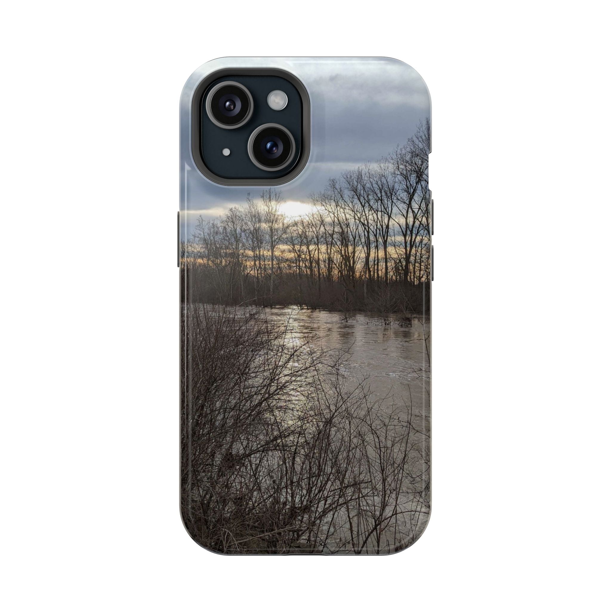 Phone Case — Moody Winter River Landscape Magnetic Impact-Resistant Case