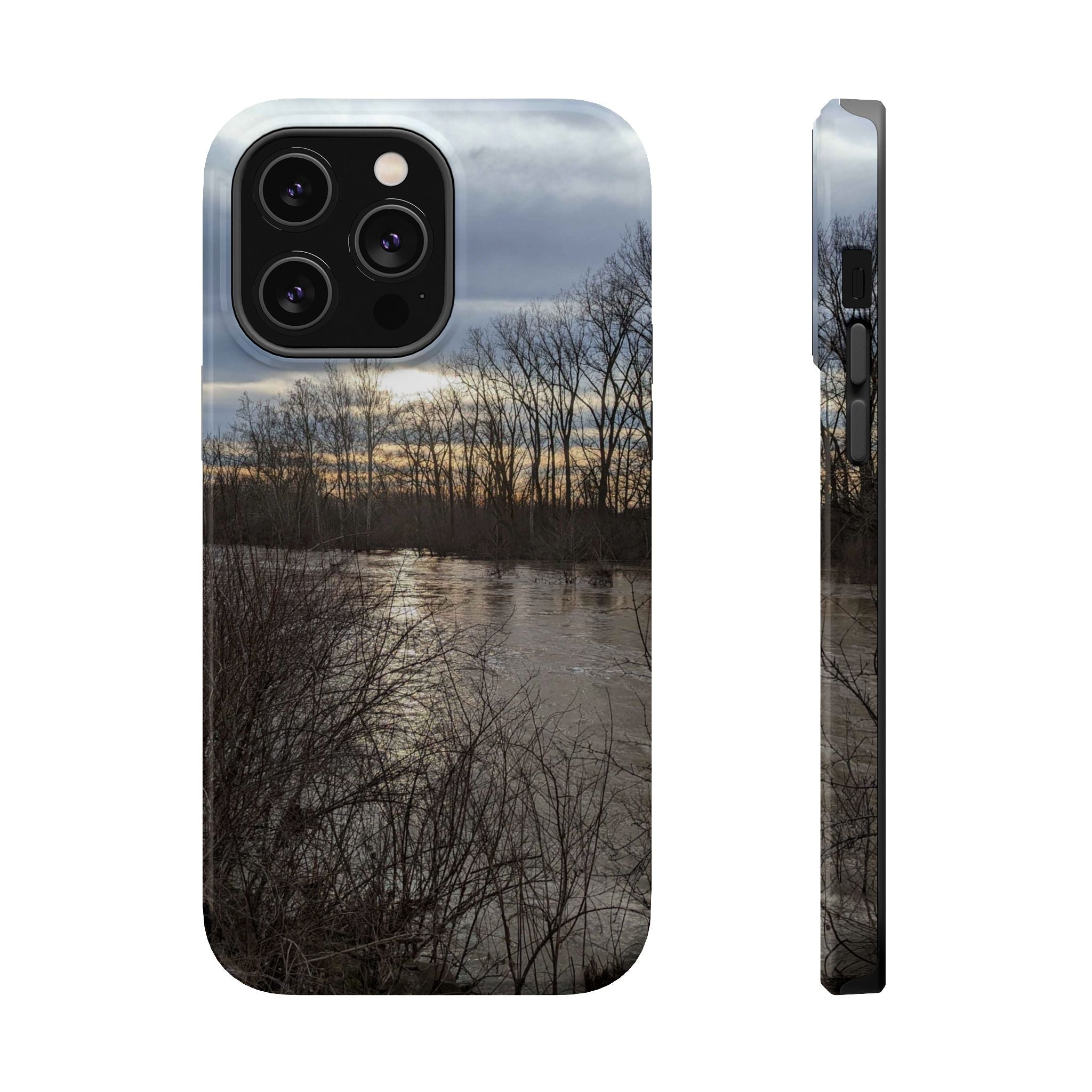 Phone Case — Moody Winter River Landscape Magnetic Impact-Resistant Case