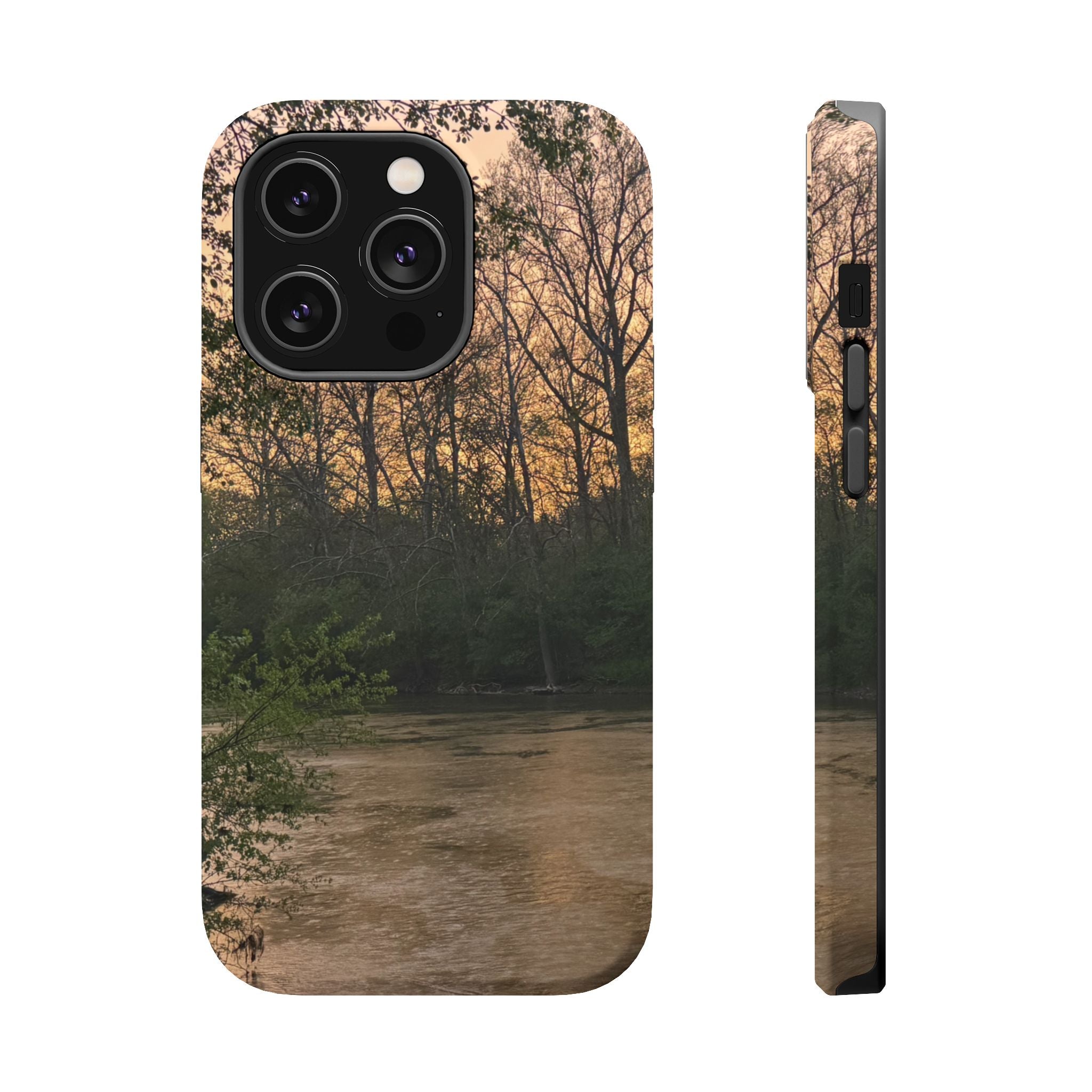 Nature River Sunset Phone Case — Magnetic Impact‑Resistant