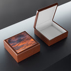 Sunset Sky Jewelry Box — Scenic Orange Cloud Keepsake Box