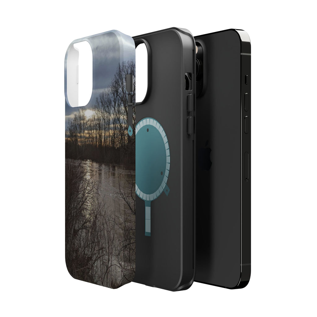 Phone Case — Moody Winter River Landscape Magnetic Impact-Resistant Case