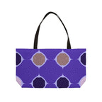 Weekender Tote Bag – Geometric Violet Pattern Travel Tote
