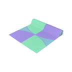 Geometric Pastel Table Runner — Mint & Lavender Circle Pattern
