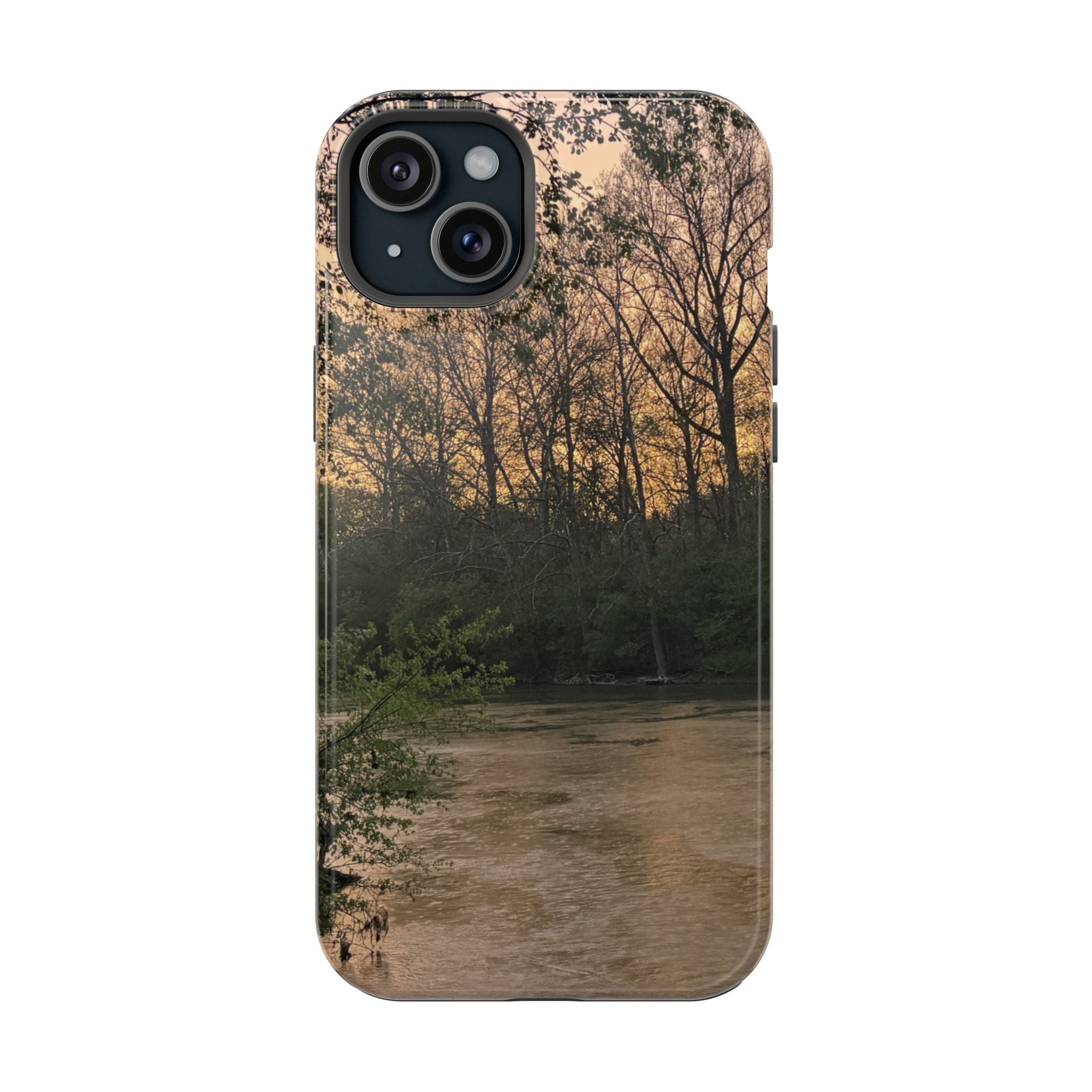 Nature River Sunset Phone Case — Magnetic Impact‑Resistant