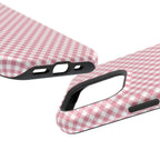Pink Gingham Magnetic Impact-Resistant Phone Case