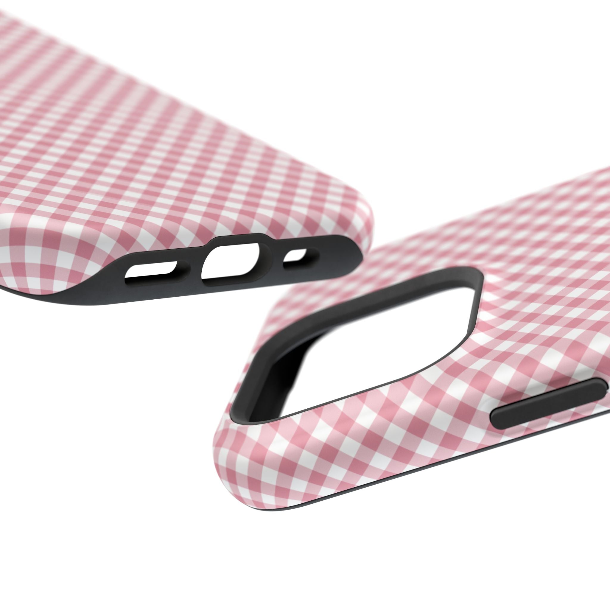 Pink Gingham Magnetic Impact-Resistant Phone Case