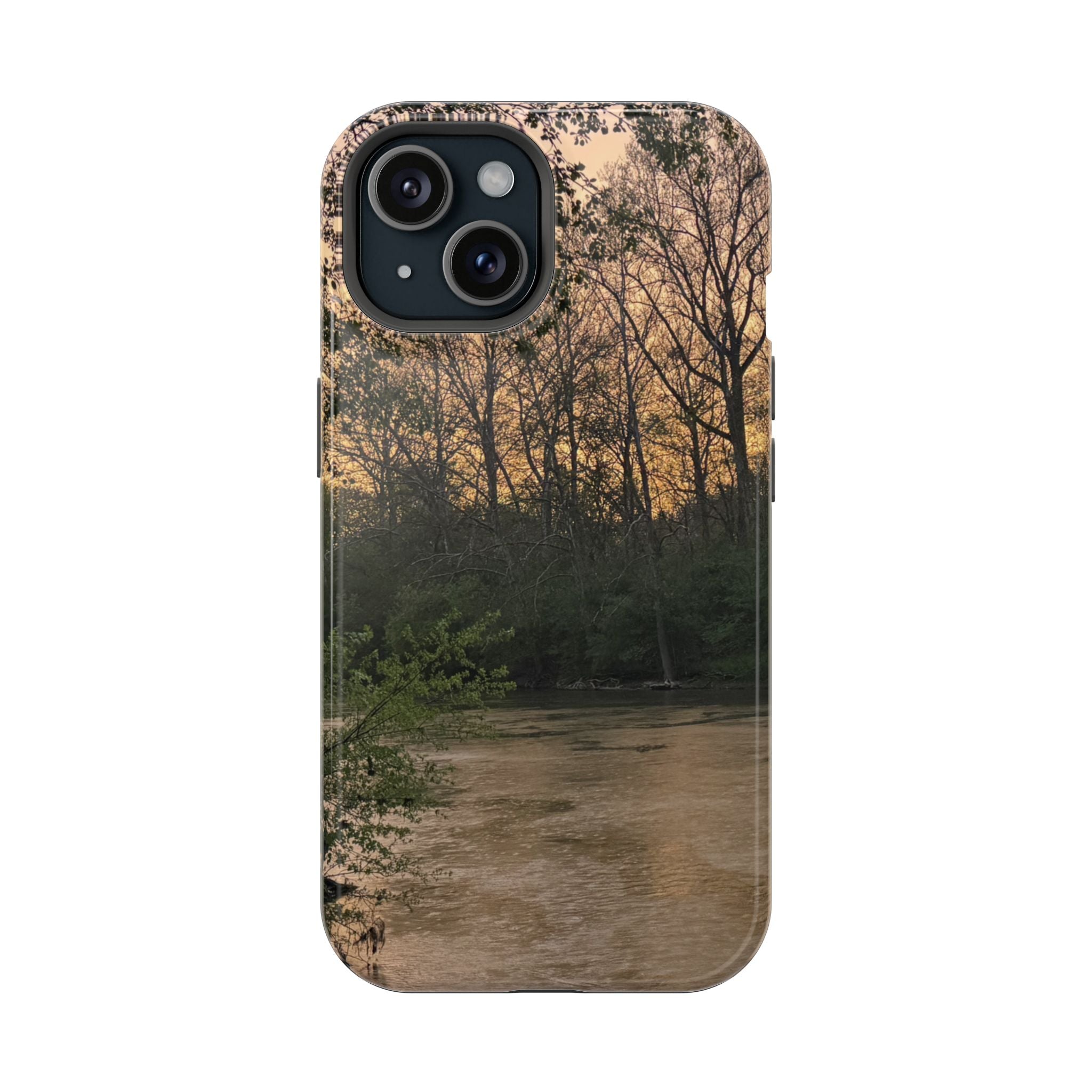 Nature River Sunset Phone Case — Magnetic Impact‑Resistant