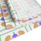 Floral Tile Table Runner — Retro Pastel Pattern Cotton-Poly Blend