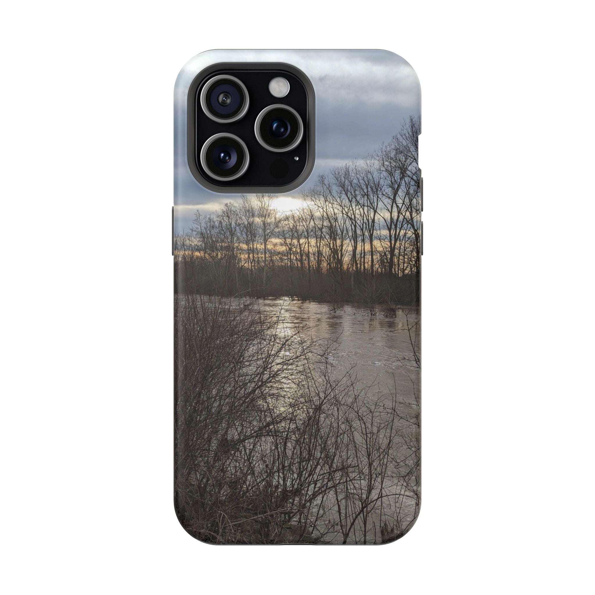 Phone Case — Moody Winter River Landscape Magnetic Impact-Resistant Case