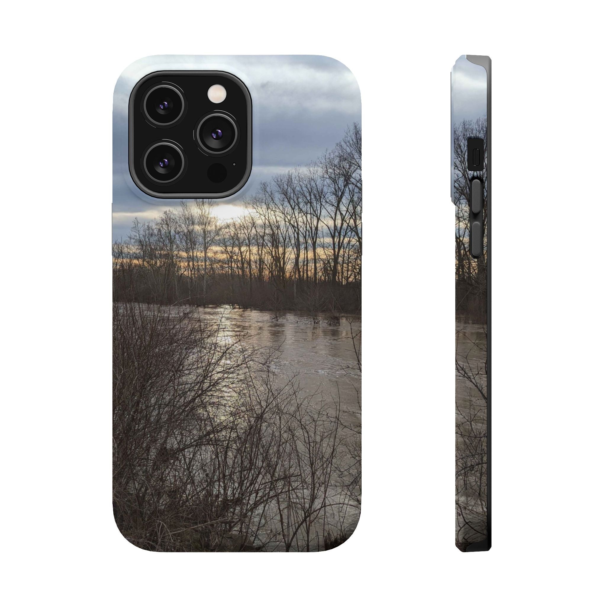 Phone Case — Moody Winter River Landscape Magnetic Impact-Resistant Case
