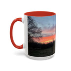 Sunset Silhouette In Derby, UK Coffee Mug — Scenic Tree Silhouette at Dusk (11/15oz)