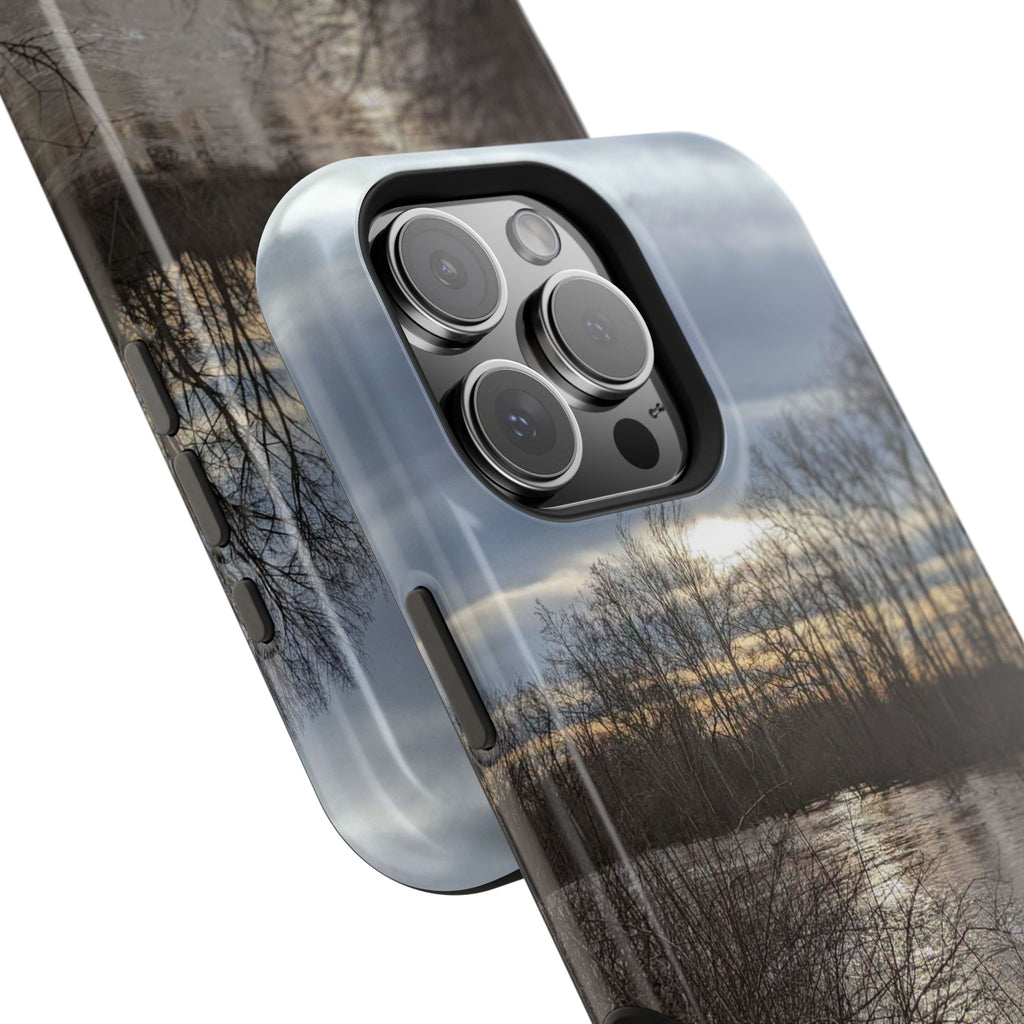 Phone Case — Moody Winter River Landscape Magnetic Impact-Resistant Case