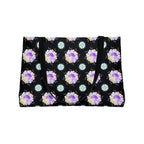 Weekender Tote Bag — Black Floral Kaleidoscope Pattern Beach & Travel Bag