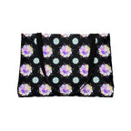 Weekender Tote Bag — Black Floral Kaleidoscope Pattern Beach & Travel Bag