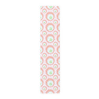 Retro Pink Circles Table Runner — Mid-Century Modern Dining Decor