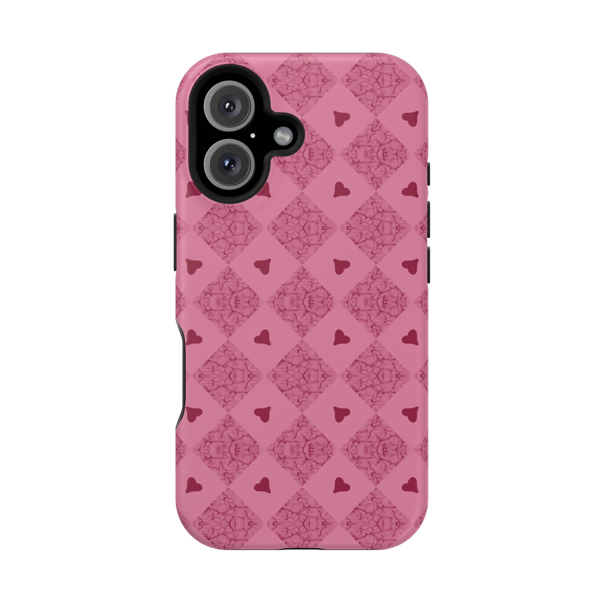 Pink Vintage Hearts Magnetic Impact-Resistant Phone Case