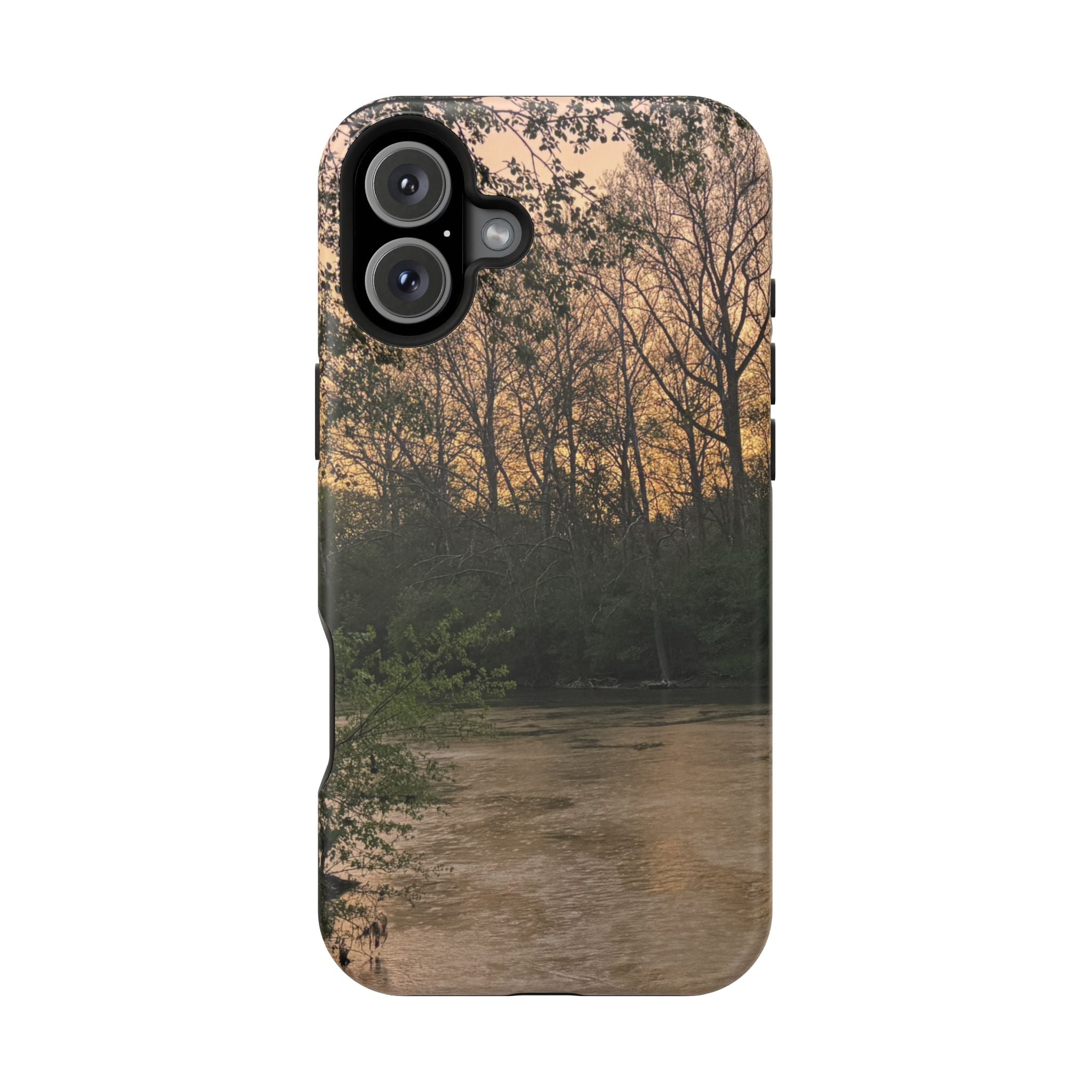 Nature River Sunset Phone Case — Magnetic Impact‑Resistant