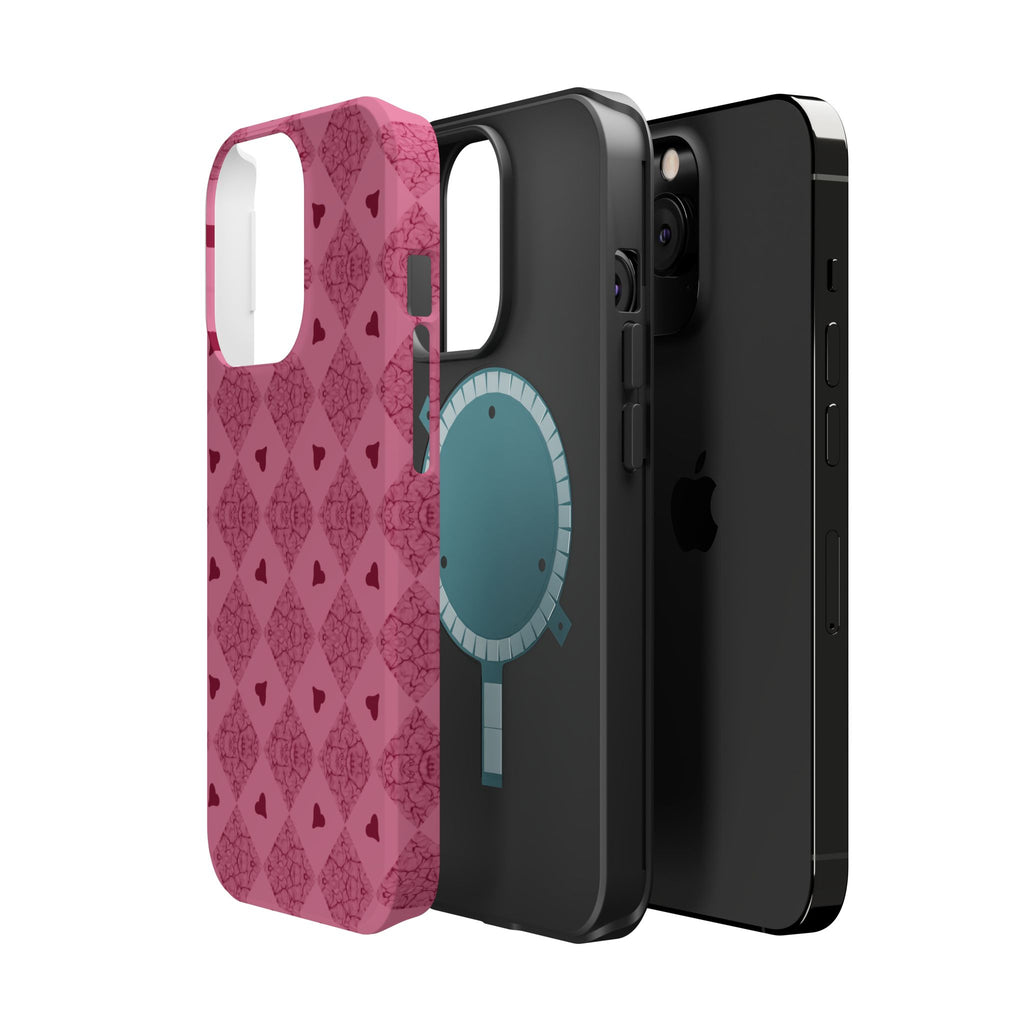 Pink Vintage Hearts Magnetic Impact-Resistant Phone Case