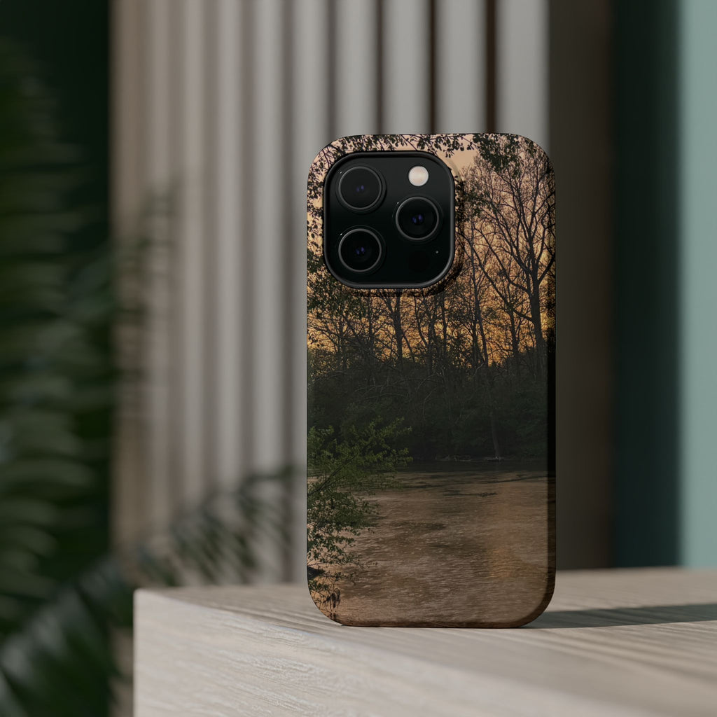 Nature River Sunset Phone Case — Magnetic Impact‑Resistant