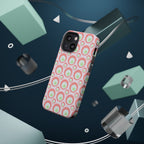 Pink Retro Circles Magnetic Impact-Resistant Phone Case