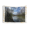 Gone Fishin' Scenic Riverbank Tapestry — Tranquil Nature Wall Hanging