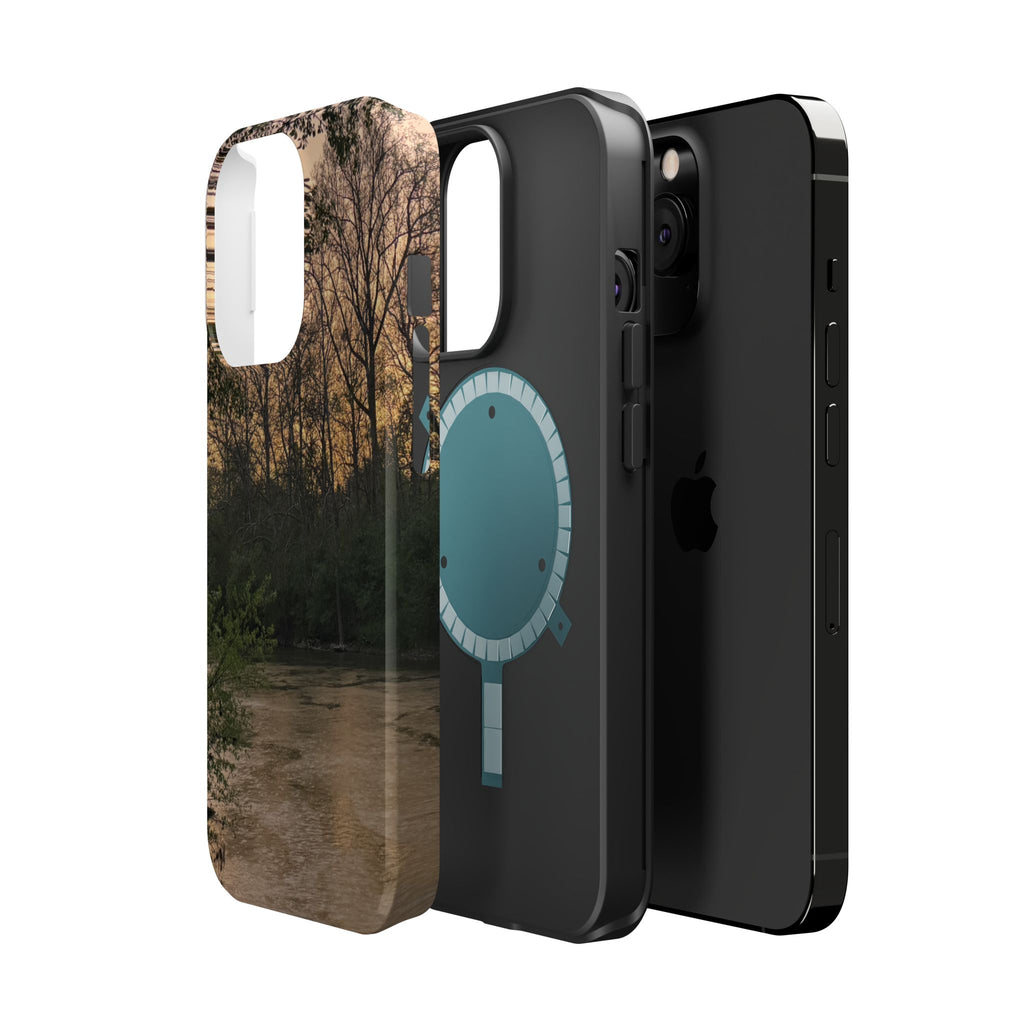 Nature River Sunset Phone Case — Magnetic Impact‑Resistant