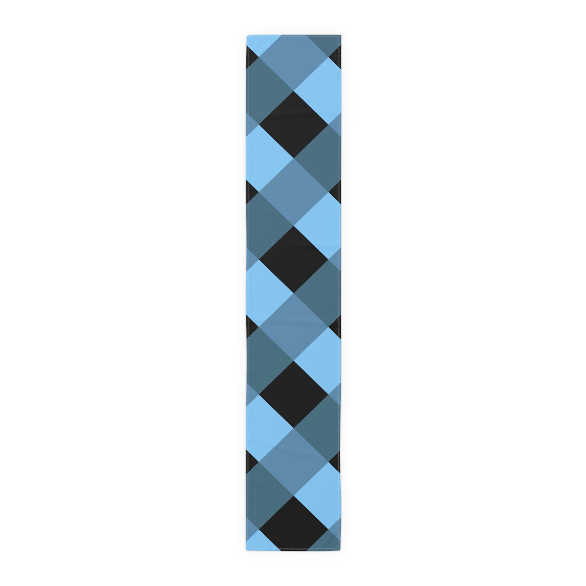 Blue Buffalo Plaid Table Runner – Cotton/Poly Dining Decor