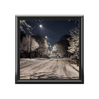 Snowy Night Jewelry Box — Winter Street Scene Keepsake Box