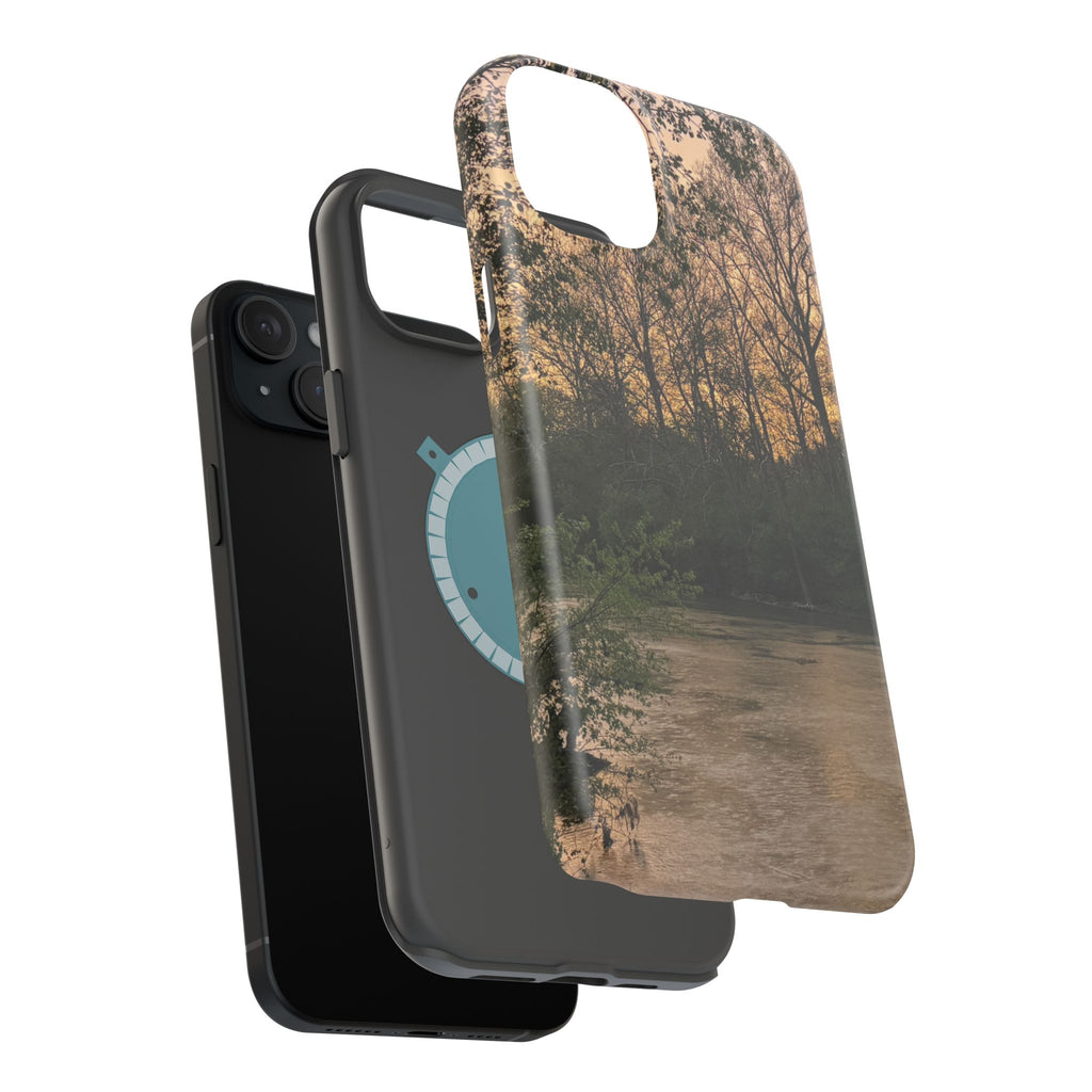 Nature River Sunset Phone Case — Magnetic Impact‑Resistant