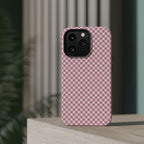 Pink Gingham Magnetic Impact-Resistant Phone Case