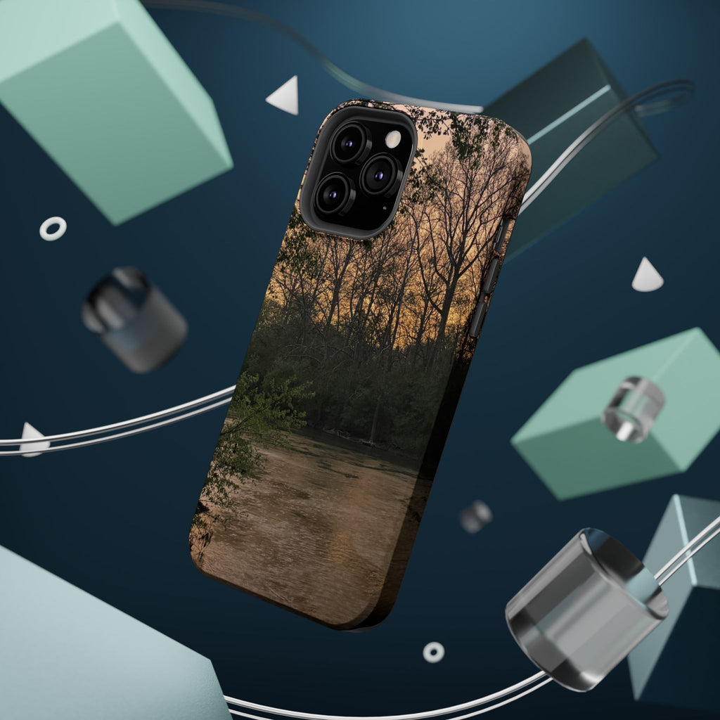 Nature River Sunset Phone Case — Magnetic Impact‑Resistant