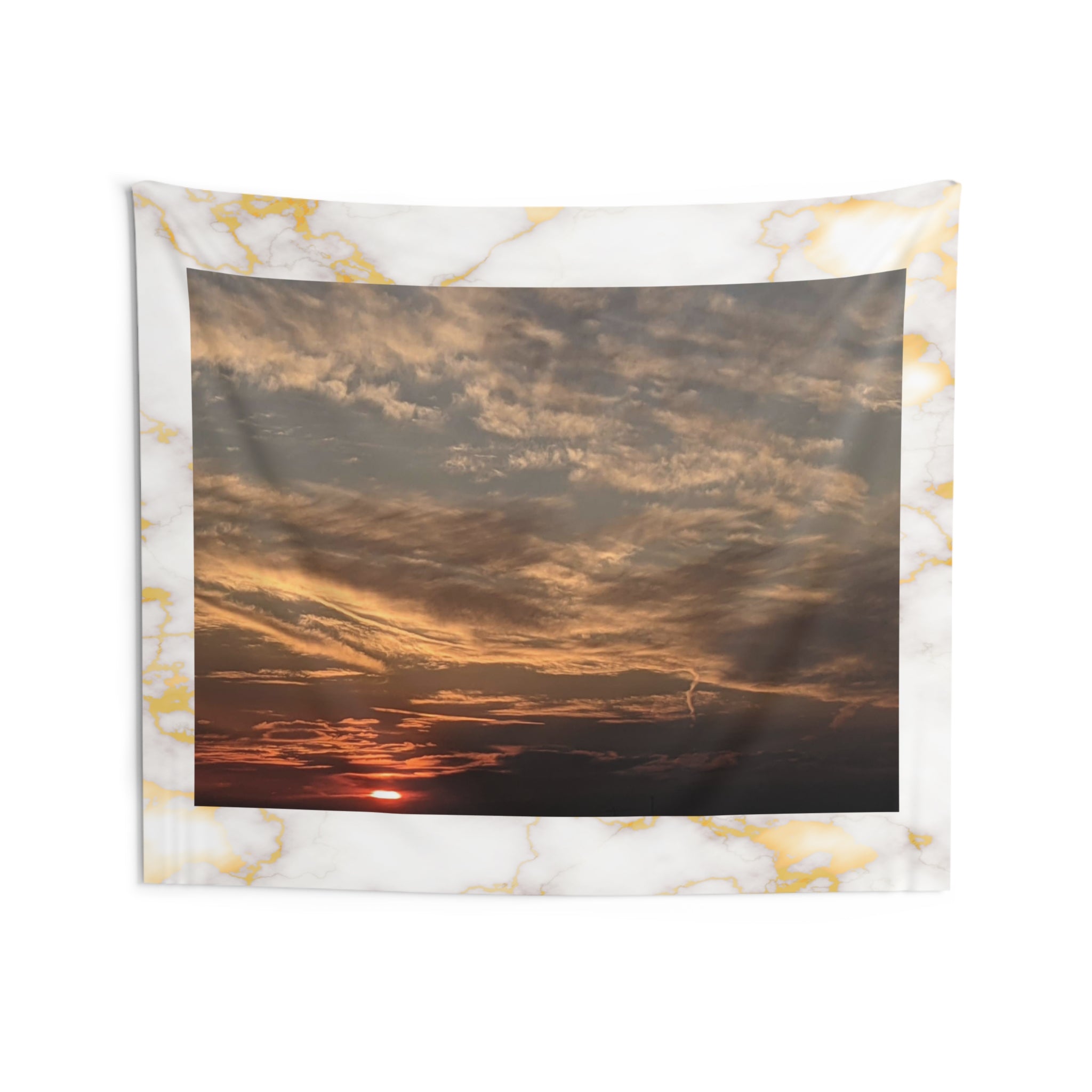 Sunrise Sky Tapestry — Marble Frame Wall Hanging