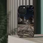 Winter Night Snow Road Magnetic Impact-Resistant Phone Case