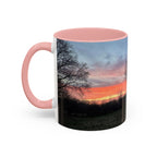Sunset Silhouette In Derby, UK Coffee Mug — Scenic Tree Silhouette at Dusk (11/15oz)