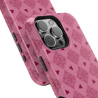 Pink Vintage Hearts Magnetic Impact-Resistant Phone Case