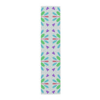 Floral Geometric Table Runner — Pastel Heart & Petal Pattern
