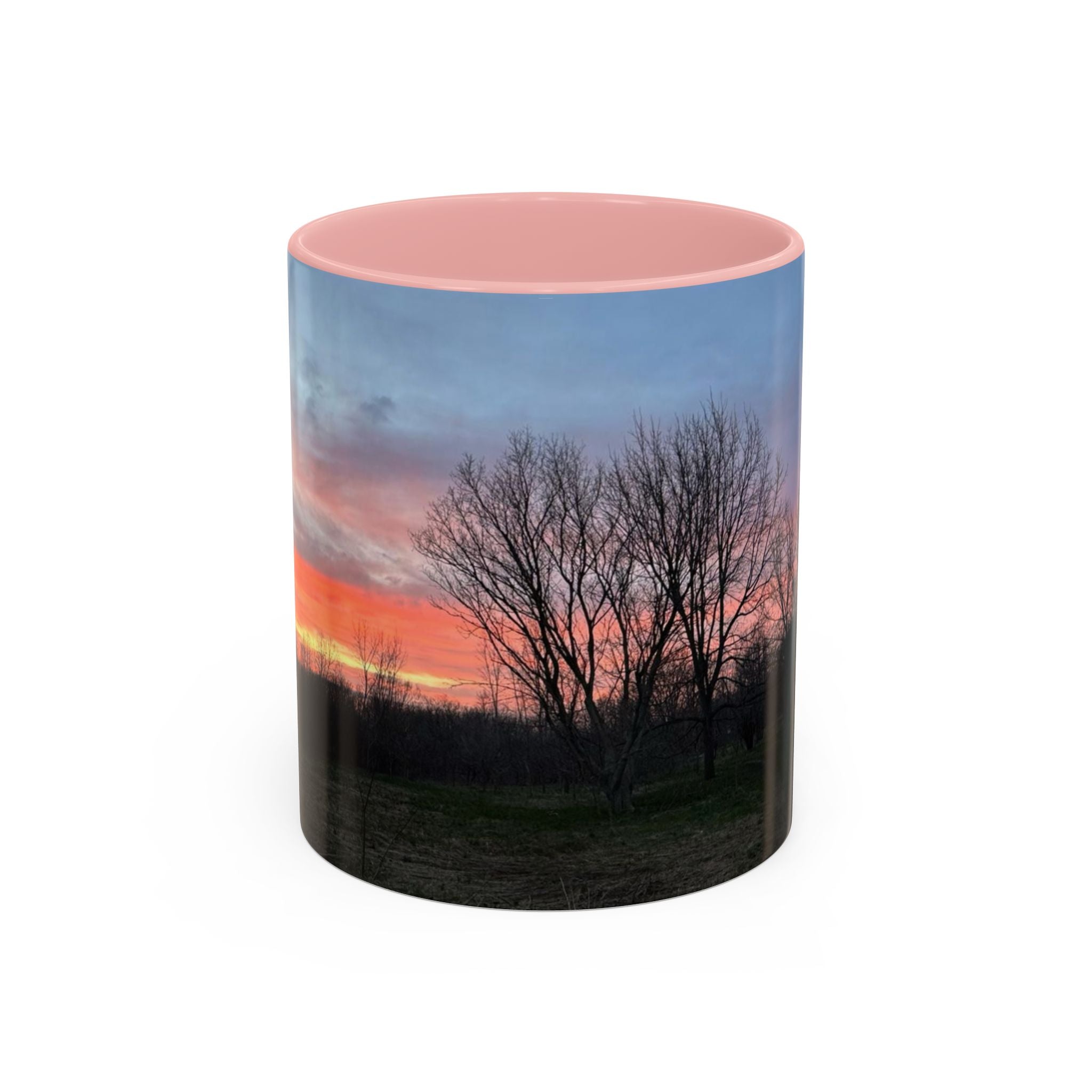 Sunset Silhouette In Derby, UK Coffee Mug — Scenic Tree Silhouette at Dusk (11/15oz)