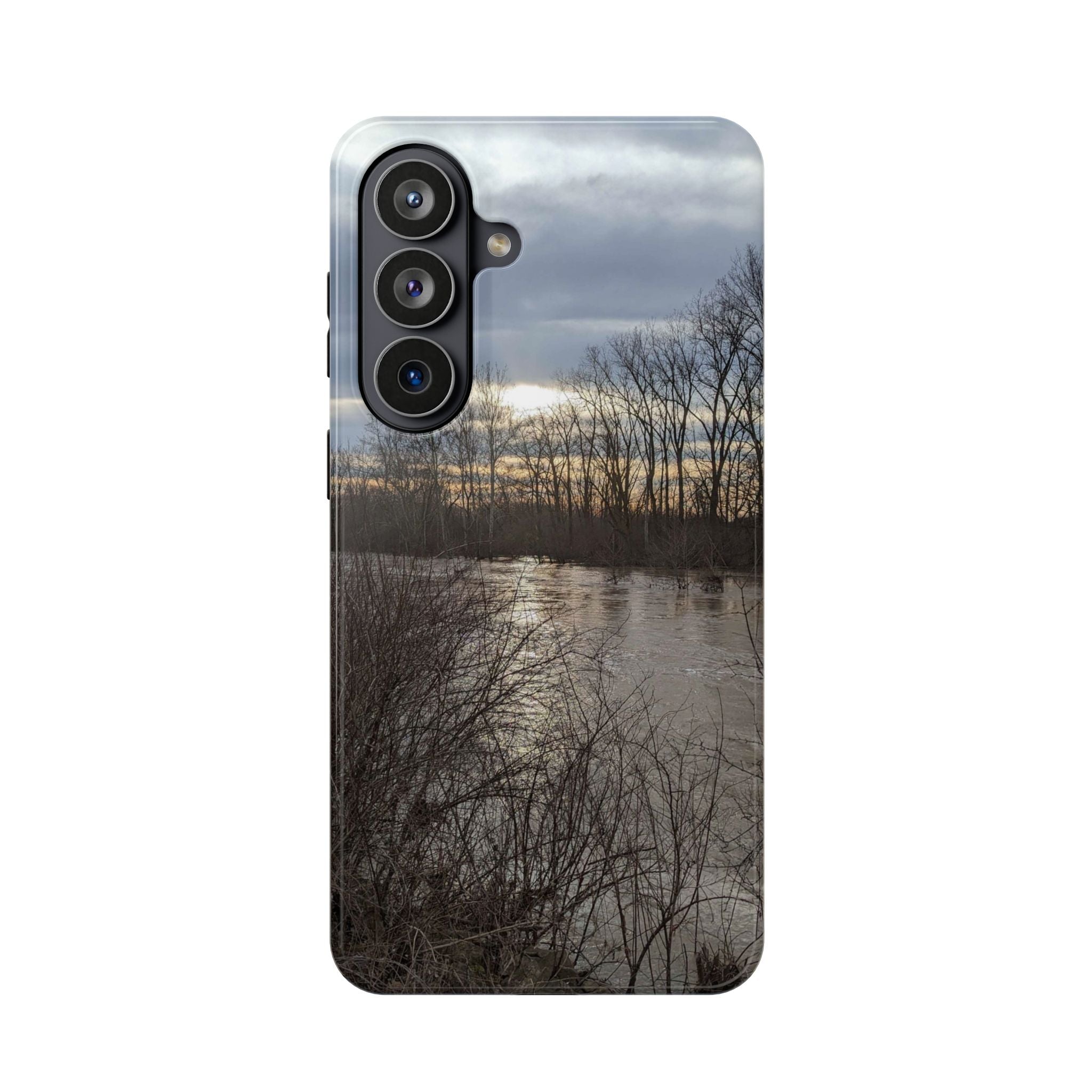 Phone Case — Moody Winter River Landscape Magnetic Impact-Resistant Case
