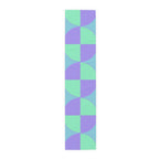 Geometric Pastel Table Runner — Mint & Lavender Circle Pattern