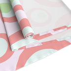 Retro Pink Circles Table Runner — Mid-Century Modern Dining Decor