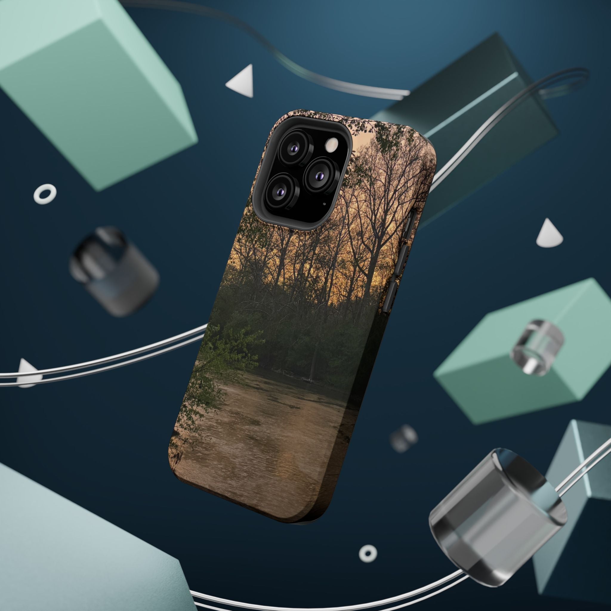 Nature River Sunset Phone Case — Magnetic Impact‑Resistant